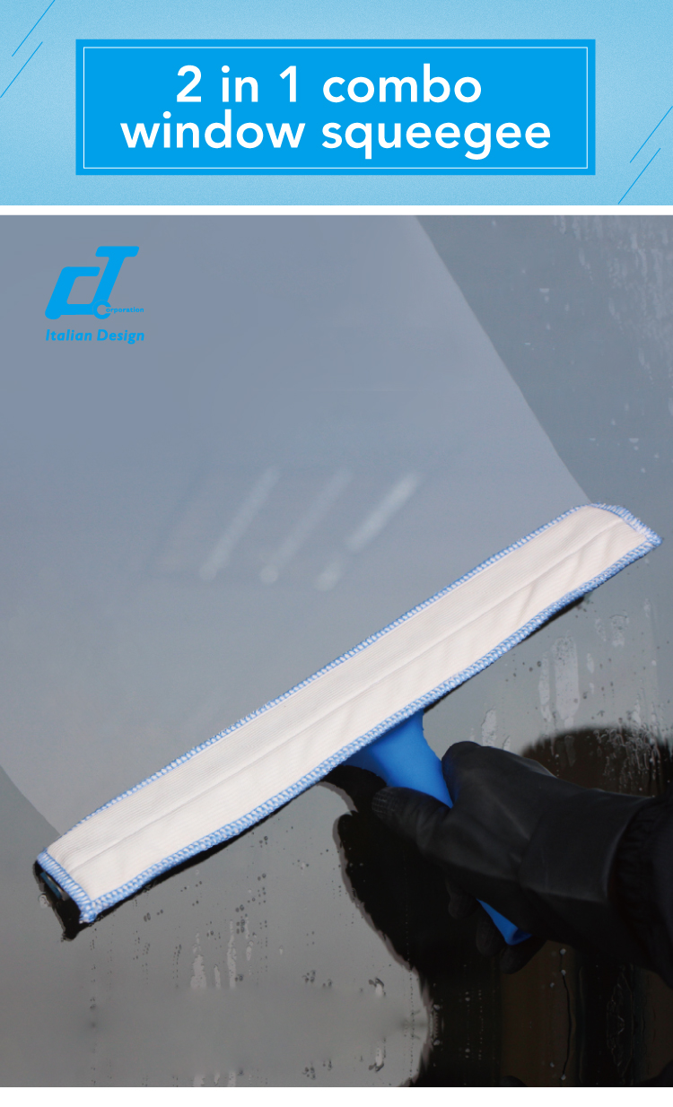 CT 2 In 1 Combo Window Squeegee - Cleanic Cleaning Equipment